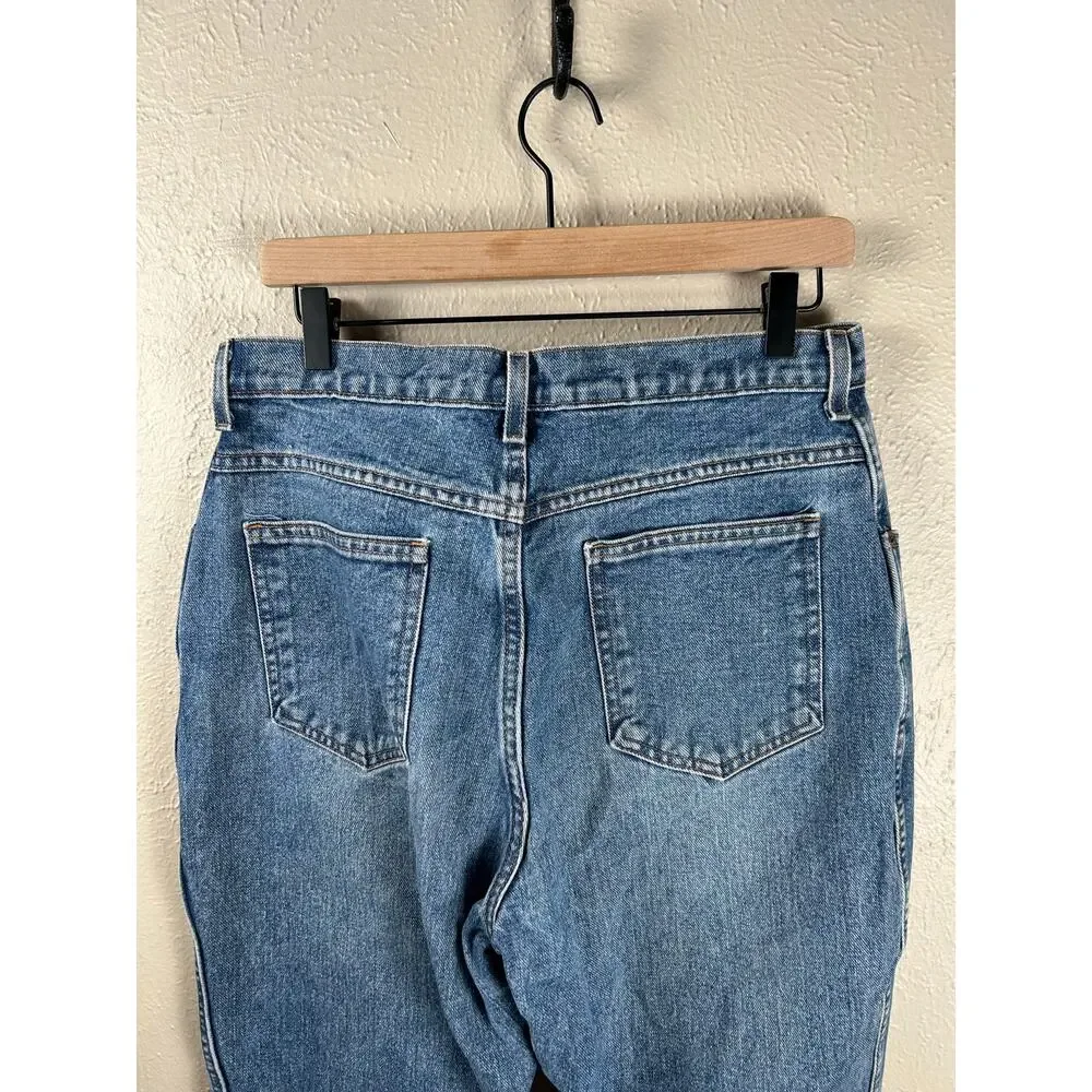 Lands End Jeans Women's Size 12 Straight Leg Denim Y2K Light Wash Spring Pants - Picture 8 of 10